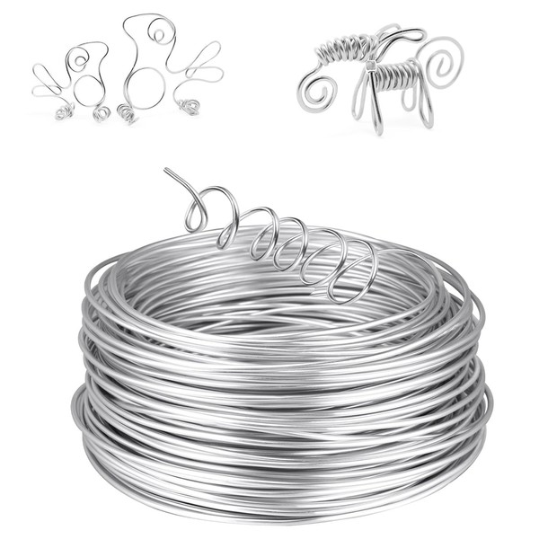 Basteldraht 2Mm Aluminiumdraht FüR Basteln, Modellbau, Diy, Handwerk, Schmuck-image