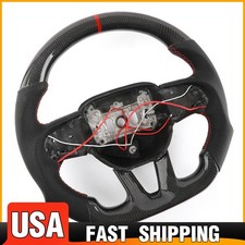 Carbon Fiber Heated Steering Wheel Fit For Dodge Challenger Durango Srt 15-24.