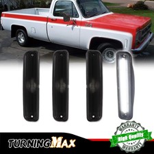 Smoke White LED Front & Rear Side Marker Lights For 73-80 Chevy GMC Pickup Truck