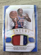 Basketball Card Isiah Thomas Triple Patch /10 National Treasures Pistons