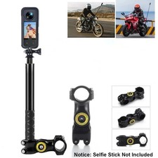 Mount for Gopro DJI Insta360 Motorcycle Bike Invisible Selfie Stick Handlebar.