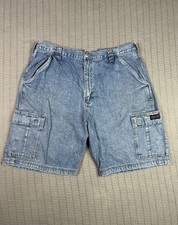 Wrangler Vintage Poly-Cotton Denim Cargo Shorts Men  s 38