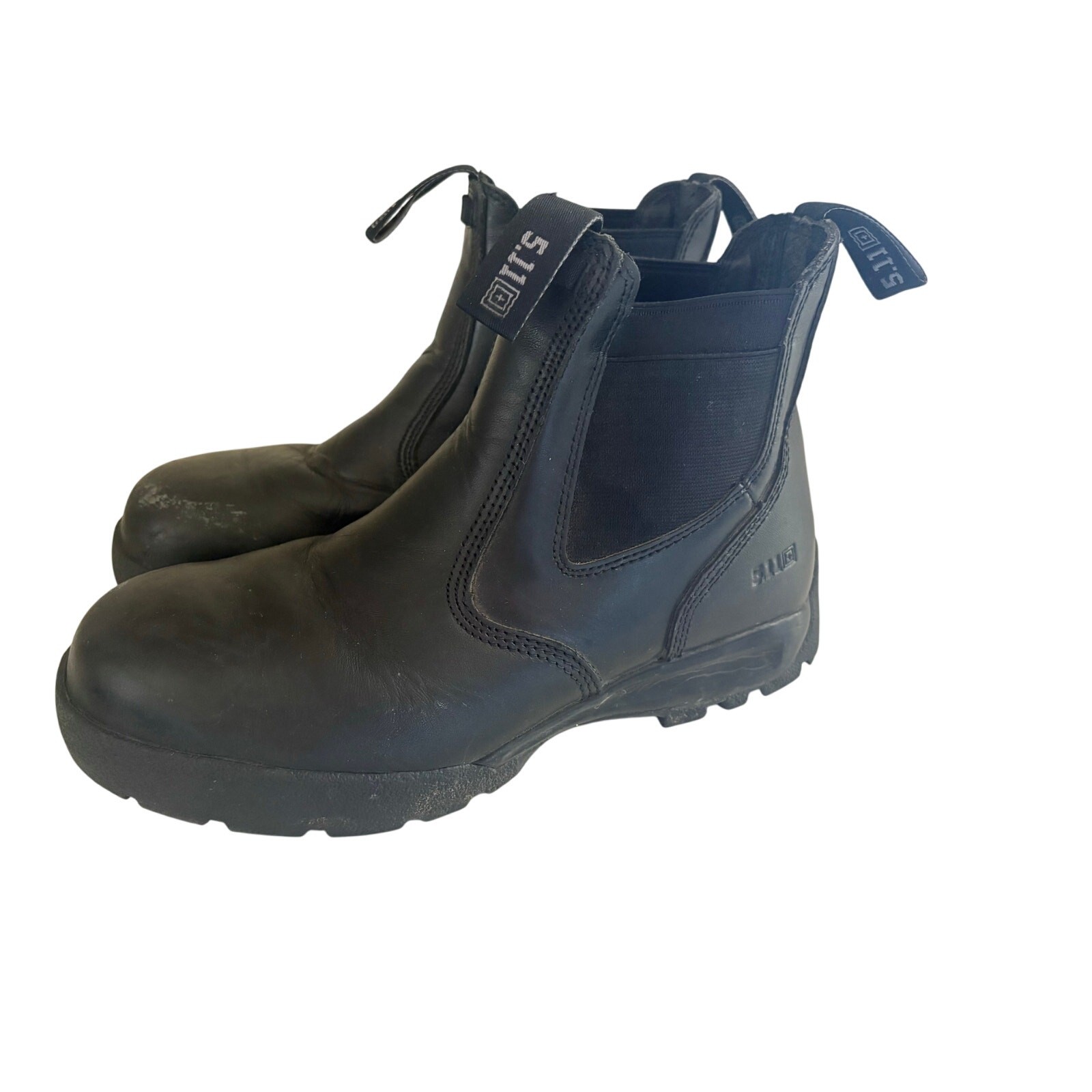 SAOLA Stivali da lavoro 5.11 tattici neri slip on uomo taglia 8 stile Chelsea suola grip