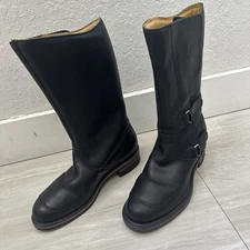 Chippewa Men’s 27862 Rally Biker Boot Black Odessa Leather 12 D Hook & Loop Nice