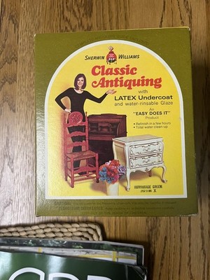 Sherwin Williams Classic Antiquing & Wood Tones Hermitage Green Paint Vtg New