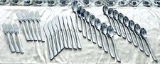 Modern Wavy LANDING Stainless Flatware 32 Piece Service for 4 +-