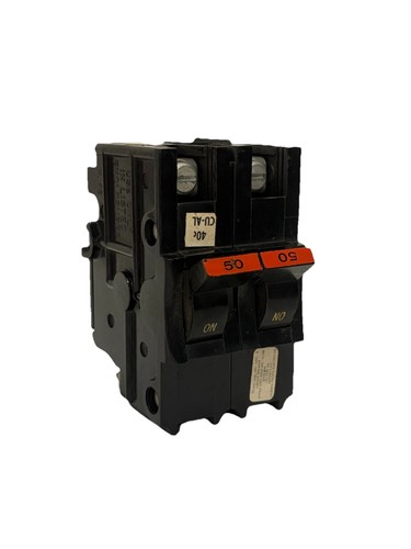 FPE Federal Pacific NA250 Stab-Lok 50 Amp 2 Pole Circuit Breaker - Red Handle
