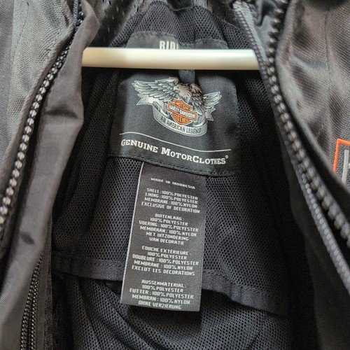 Harley Davidson Roadway Waterproof Reflective Mens Motorcycle Jacket- Large Tall - Foto 6 di 7
