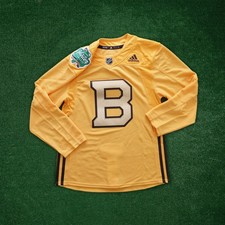 Boston Bruins Adidas Authentic On-Ice 2019 Stadium Series Gold Practice Jersey