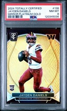 2024 Totally Certified Mirror Gold Jayden Daniels /10 Rookie RC PSA 8 NM-MT #138