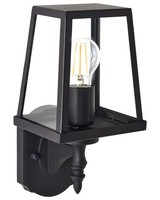 AußEnwandleuchte Metall / Glas Schwarz 33 Cm Modern Gitter-Optik IP44 Hezir