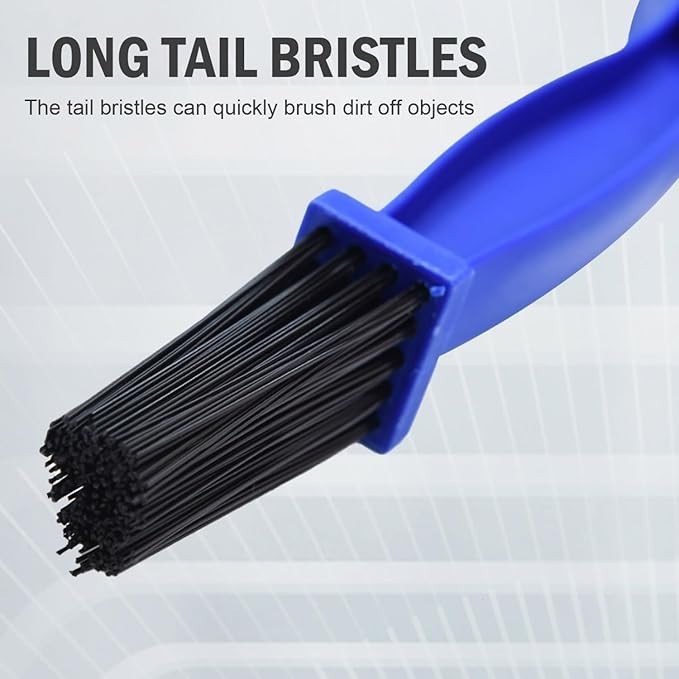 🇺🇸Buying helps Vets-Motorcycle Chain Cleaning Brush 2 Pcs (Blue and Red)