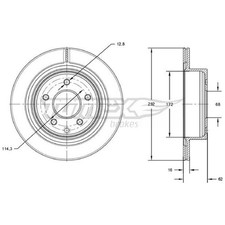 2x Bremsscheibe hinten für Renault Koleos 1 HY 2 HC | 26228762