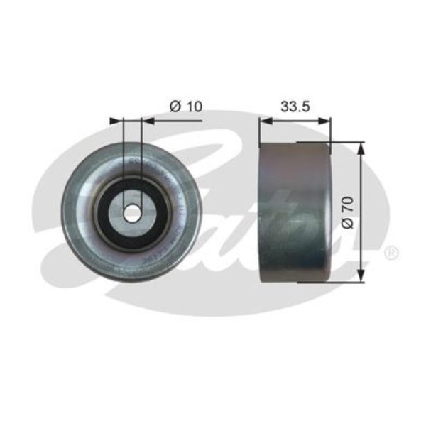 Gates Umlenk FüHrungsrolle Keilrippenriemen FüR Lexus IS II 250 GS 300 350-image
