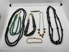 Lot of Seven Beaded Necklaces Bracelets Costume Jewelry Vintage Victorian