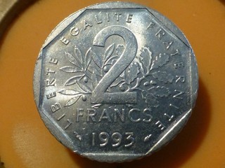 2 FRANCS SEMEUSE 1993 RARE & QUALITE TTB !