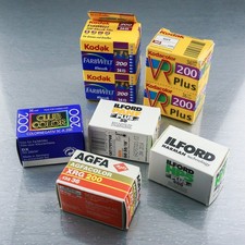 LOT OF Film 12x AGFA KODAK 200 ILFORD PAN CLUB COLOR CT