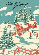 Cavallini & Co. Winter Wonderland Poster, Archival Paper, Matte Print