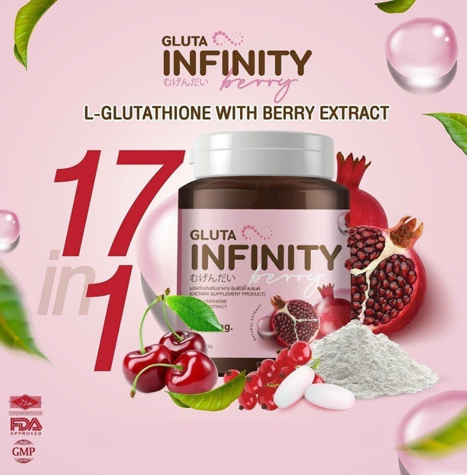 glutathione fruit extract GLUTA INFINITY Collagen Vitamin C Berry Nourish Skin with