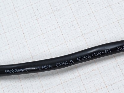 Lake T226S-WB 22/6C Waterblocked Shielded 300V PLTC/ITC Tray Cable Black /50ft