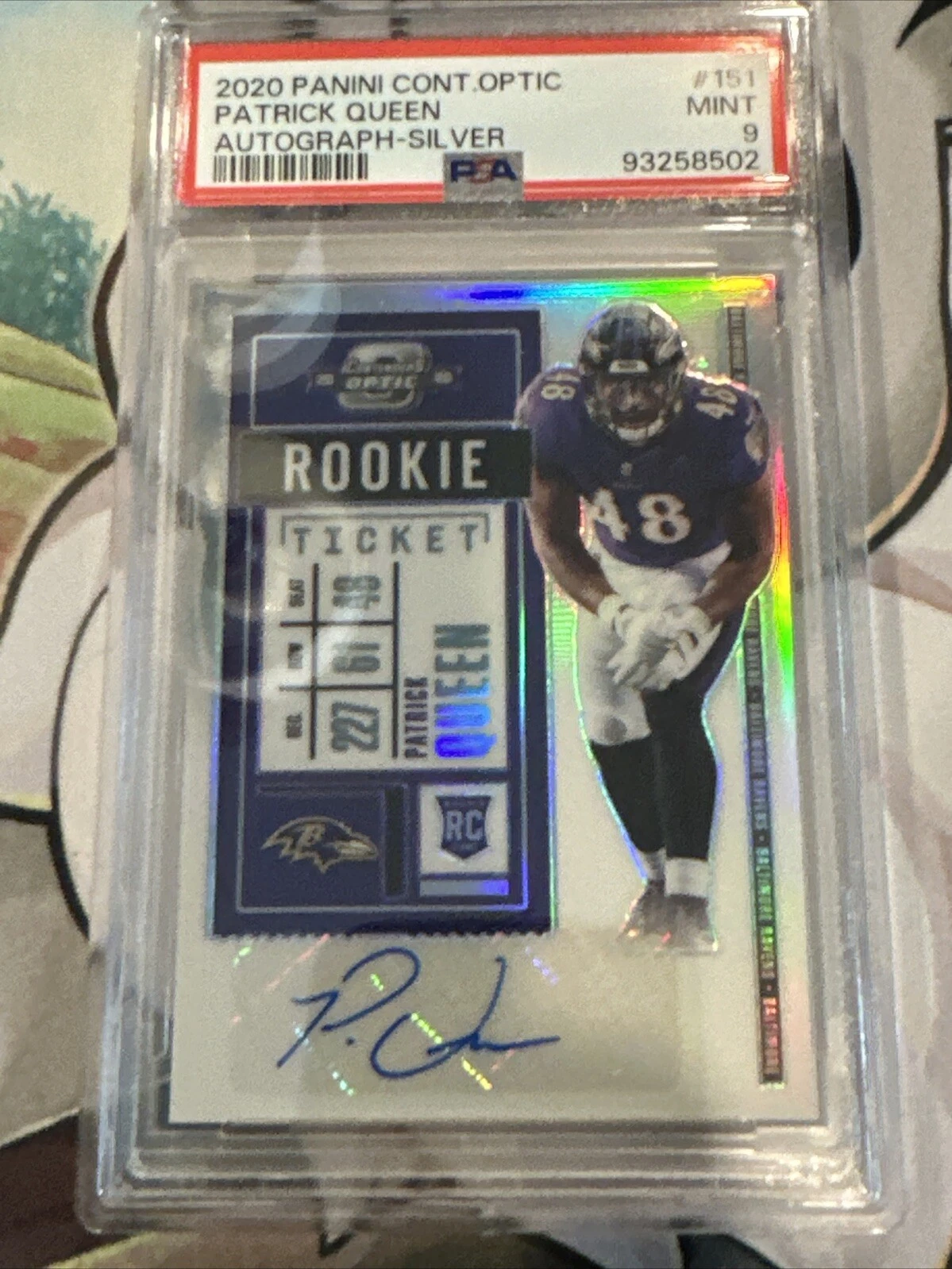 Patrick Queen Panini Contenders Optic #151 Autograph-Silver