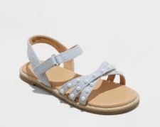 Cat  Jack toddler girl Jen Pearl strap sandals shoes color blue size 9