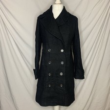 Burberry Brit Trench Coat Jacket Double Breasted Cashmere Mac Nova Check Uk 12