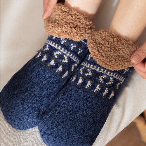 Women Men Ankle Socks Fleece Lined Slippers Grippers Winter Thermal Non Slip - Bild 9 von 22