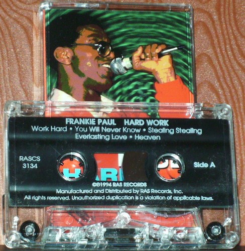 Frankie Paul Hard Work CASSETTE ALBUM Reggae Ras Records RASCS 3134 USA - Picture 2 of 8