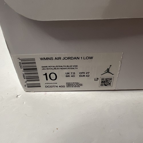 Size 10w - Jordan 1 Low Game Royal - Picture 8 of 10