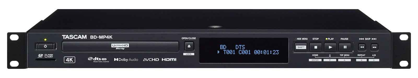 Tascam BD-MP4K 4K UHD Blu-Ray Multimedia Player