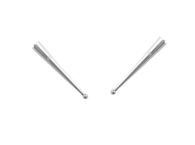 Sterling Silver 3mm Ball Bolo Tip #1s Short - Pair