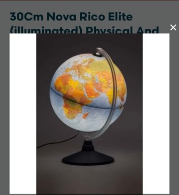 30 cm Nova Rico Elite (beleuchtet) Globus physische und politische Merkmale
