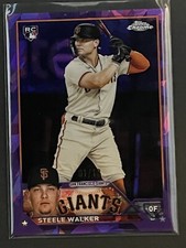 2023 Topps Chrome Sapphire Giants Steele Walker RC #264 - SSP Purple Rookie 1/10