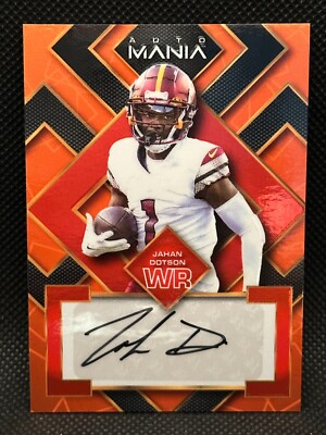 Jahan Dotson RC AUTO - 2022 Wild Card Mania Square Orange #AM-SQ78 EAGLES