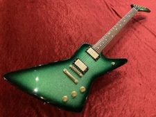 FERNANDES EXP Type Green Sparkle Gold Hardware Made in Japan 1980s E.Guitar
