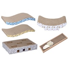 Cat Kitten Corrugated Cardboard Scratcher Pad Scratch Board Catnip Play Toy Mat