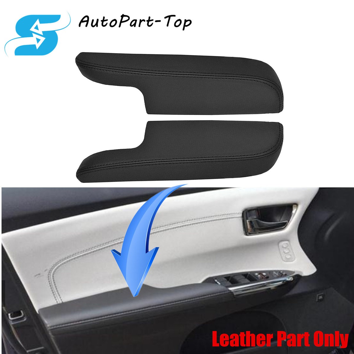 Front Door Panels Armrest Cover Leather Fits Toyota Avalon 2013