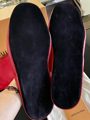RARE LOUIS VUITTON x SUPREME Red Hugh Slipper LVsize 11 = US 12 | eBay