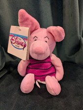 Disney Store "PIGLET" Mini Bean Bag Plush Piglet from Winnie The Pooh 8"