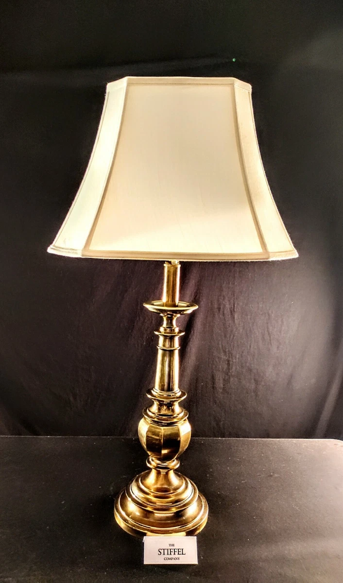 Genuine Stiffel Large Sized Fine Solid Brass Table Lamp - Over