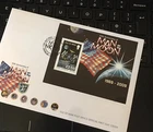 ISLE OF MAN 2009 FDC FIRST DAY COVER 40TH ANNIVERSARY MAN ON THE MOON MINISHEET