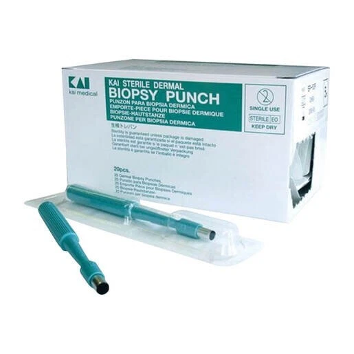 KAI Biopsy Punch, Disposable 5mm, 6mm or 8mm x20- SALE- Please check description