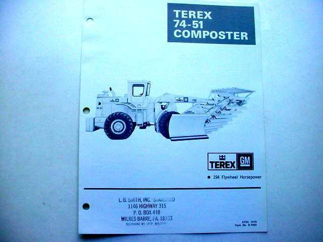 4 Pieces Terex 33C Wheel Loader, 74-51 Composter & More - Image 2 of 4