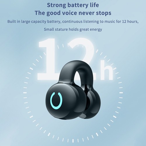 Wireless Earbuds Bluetooth Headset Clip Ear Noise Reduction Earphone Single E _t - Afbeelding 6 van 15