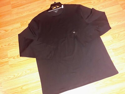 Men's Stretch Crew Neck Shirt Size XXL Slim Fit Color Black New Tag by Structure