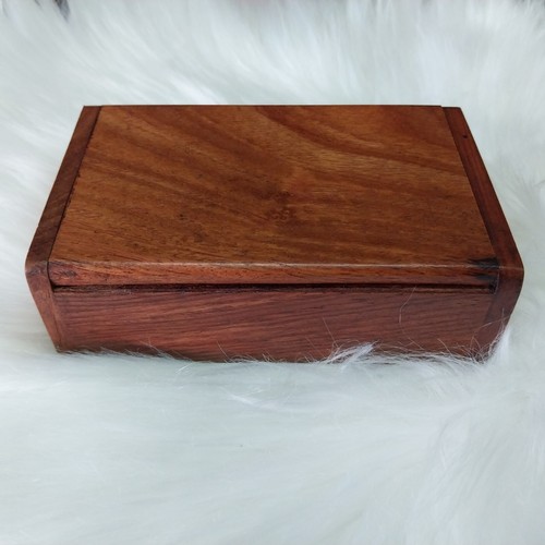 Scatola porta carte nome in legno legno duro fatta a mano regalo da collezione #2 - Foto 11 di 12
