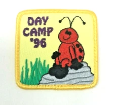 PATCH GSA Girl Scouts Day Camp '96 1996 Ladybug Red Black 