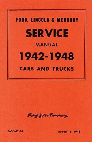 1942-1946-1947 1948 Ford Tienda Manual Coche Y Camioneta Camión Reparar Servicio - Imagen 1 de 3