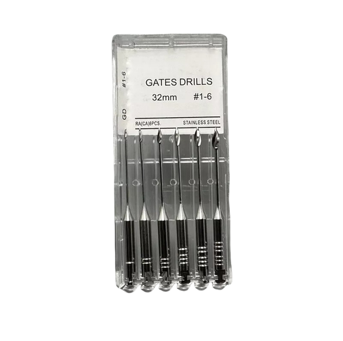 Dental Gates Drills Rotary 32/28mm Stainless Endo Files Engine Use #1-6 Assorted - Afbeelding 5 van 14